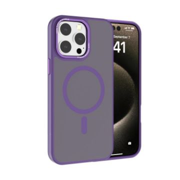 iPhone 13 Pro Max Dark Purple MagSafe Metal Lens Frame Case - 1