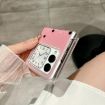 Huawei Nova Flip Phone Case - Glitter Dots Pattern with Holder (White) - 3