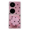 Huawei Pocket 2 Rose Red Glitter Dots Phone Case with Holder - 1