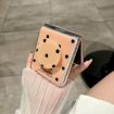 Huawei P50 Pocket Pink Glitter Dots Phone Case with Holder - 4