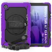 Shockproof Case for Samsung Galaxy Tab A7 (2020) with Holder & Straps - Purple - 1