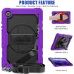 Shockproof Case for Samsung Galaxy Tab A7 (2020) with Holder & Straps - Purple - 3