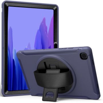 Samsung Galaxy Tab A7 10.4 (2020) 360 Rotating Case with Strap - Blue - 1