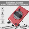 Samsung Galaxy Tab A7 2020 T500/T505 Red 360 Rotating Case with Strap - 5