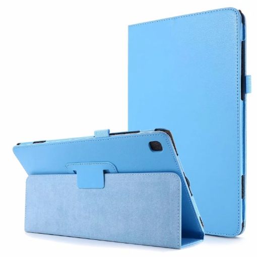 Samsung Galaxy Tab A7 10.4 (2020) Blue Leather Case with Holder - 1