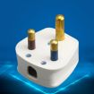 15A Three Pin Cylinder Power Plug, UK Plug - Ideal for Electrical Use - 5