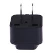 Universal Socket to US Plug Adapter - Portable Travel Charger (Black) - 5