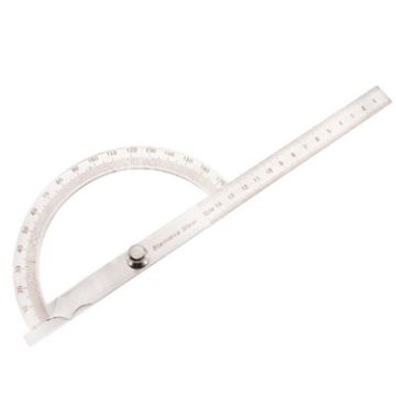 Stainless Steel Protractor Angle Finder with 150mm Arm Ruler Tool - 1