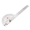 Stainless Steel Protractor Angle Finder with 145mm Arm Ruler Tool - 1