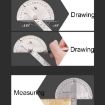 Stainless Steel Protractor Angle Finder with 145mm Arm Ruler Tool - 3