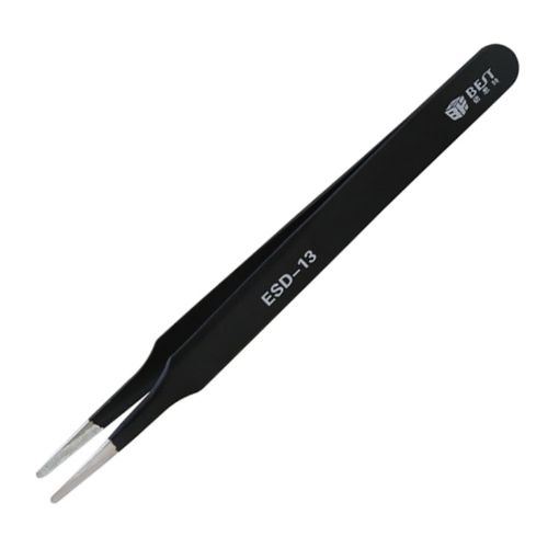 Precision Anti-static ESD Stainless Steel Tweezers - BEST BST-13 - 1