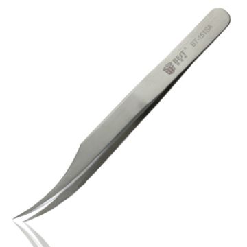 BEST BST-151SA Brushed Stainless Steel Tweezers - Precision Tool - 1