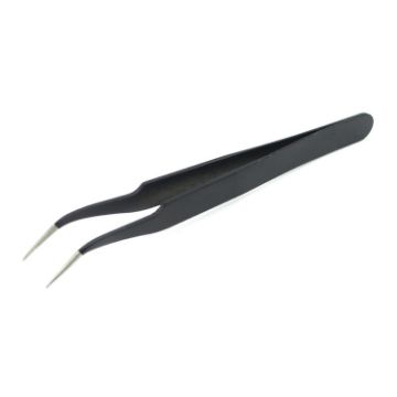 JIAFA JF-604 Black Curved Tip Tweezers - Precision Tool - 1
