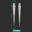Stainless Steel Wedge Feeler Gauge 1-15mm Metric Imperial Ruler Tool - 3