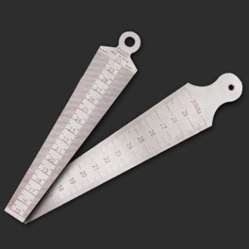 Stainless Steel Wedge Feeler Gap 15-30mm Taper Gauge Metric Tool - 1