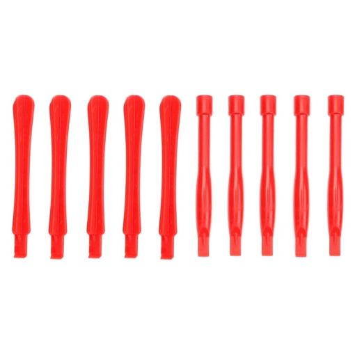 10 PCS Mobile Phone Repair Tool Spudgers - 5 Round & 5 Square (Red) - 1
