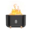 Black USB Simulation Flame Humidifier - Compact & Stylish Design - 1