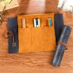 Creative Stationery Pencil Bag - Simple Style, Gray Blue - 1