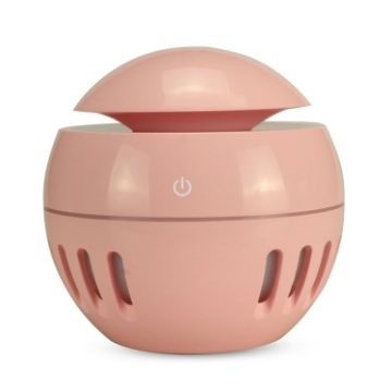 Pink Wood Grain USB Humidifier & Aromatherapy Lamp with Remote Control - 1