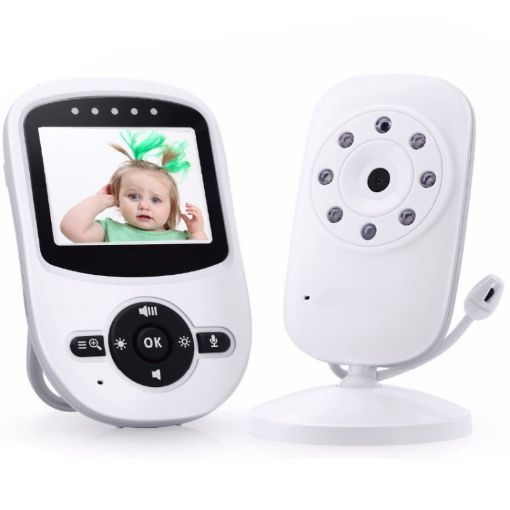 BM-SM24 2.4" LCD Wireless Baby Monitor, Night Vision, 2-Way Talk, White - 1