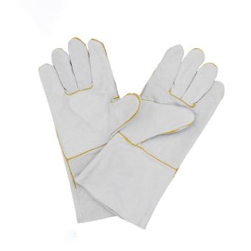 Wear-Resistant Leather Welding Gloves, Insulated, Size 34*16cm - 1