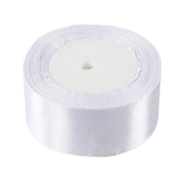 White Pure Color DIY Bowknot Gift Bouquet Ribbons, 4.0cm x 20m Ribands - 1