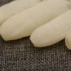100pcs Antistatic Antislip Latex Fingertips Gloves, Size M, Khaki - 3