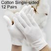 12 Pairs Cotton Labor Insurance Work Gloves, Single-sided Safety - 1