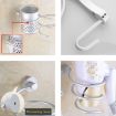 Wall Mount Hair Dryer Holder Rack | Spiral Bathroom Organizer Hook - 3