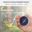 Aluminum Alloy Compass with Keychain for Hiking & Camping - Random Color - 5