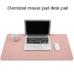 Multifunction PU Leather Mouse & Keyboard Pad, 80x40cm Desk Mat (Black) - 2