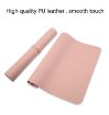 Multifunction PU Leather Mouse & Keyboard Pad, 80x40cm Desk Mat (Black) - 3