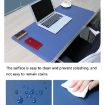 Multifunction PU Leather Mouse & Keyboard Pad, 80x40cm Desk Mat (Black) - 5