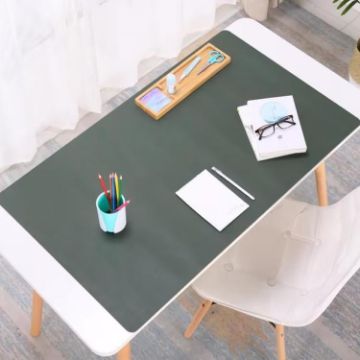 Green Multifunction PU Leather Mouse & Keyboard Pad Desk Mat 80x40cm - 1