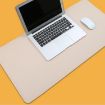 Multifunction PU Leather Mouse & Keyboard Pad Desk Mat 80x40cm Apricot - 1