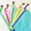 B5 Zipper Plastic Mesh Stationery Bag, 28x21cm, Random Color Delivery - 4