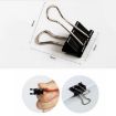 19mm Black Metal Paper Clips 100PCS for Office Notes and Letters - 4