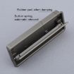 Invisible Grey Wardrobe Drawer Handle - Single Hole, Slotted Scrub Design - 4