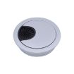 2 PCS Zinc Alloy Desk Hole Cover, 60mm Diameter, Matte Silver - 2