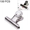100PCS 22mm Silver Stainless Steel Round Paper Clips Office Bind - 1