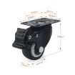 Silent Universal Brake Wheels - 2 PCS 1.5" for Furniture & Coffee Table - 2