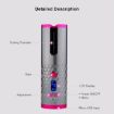 Wireless USB Charging Hair Curler - Portable Mini Curling Iron, LCD Display - 3