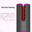 Wireless USB Charging Automatic Hair Curler with LCD Display - White - 4