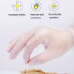 100 PCS Disposable PVC Examination Gloves - Transparent, Size L - 8