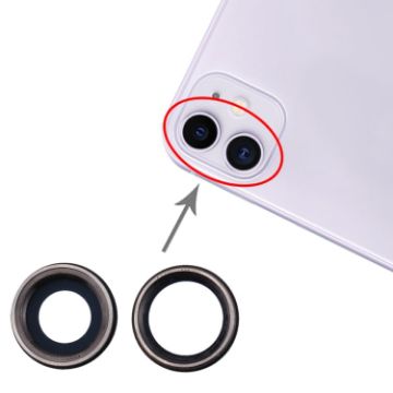 iPhone 11 Back Camera Bezel & Lens Cover - 2 PCS Replacement Set - 1