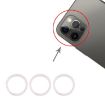 iPhone 12 Pro Rear Camera Lens Protector Ring 3 PCS Silver - 1