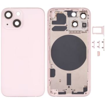 iPhone 13 Mini Gold Back Housing Cover with SIM Tray & Camera Lens - 1