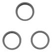 iPhone 14 Pro Rear Camera Glass Lens Protector Ring 3PCS Black - 1