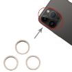 iPhone 14 Pro Rear Camera Glass Lens Protector Ring Gold 3PCS - 4