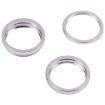 iPhone 14 Pro Rear Camera Glass Lens Protector Ring Silver 3PCS - 2